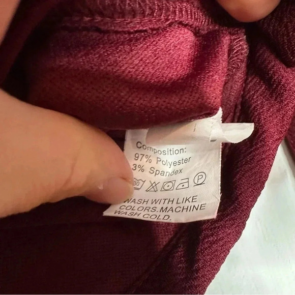 Shein EZwear Bell Sleeve Self-Tie Crop Top Burgundy  Size Medium - Picture 10 of 16